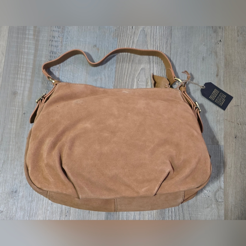 Elegant Tan Suede Shoulder Bag